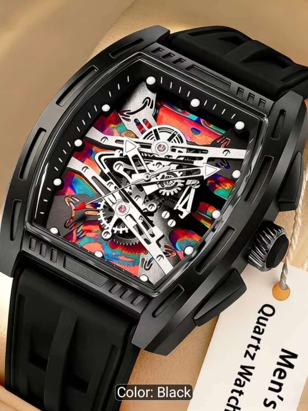 Men's Black Luxury Male Quartz Wristwatch